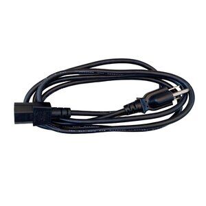 Heavy-Duty Black Power Cord Cable 18AWG 3-Prong 5FT 125V 10A
